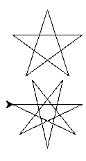 Etoiles à 5 et 7 branches