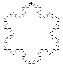 Koch triangle 3 récursions