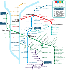 Plan du métro de Lyon